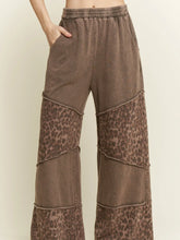 Load image into Gallery viewer, J. Her - Mineral washed Leopard Asymmetrical Tier Pants
