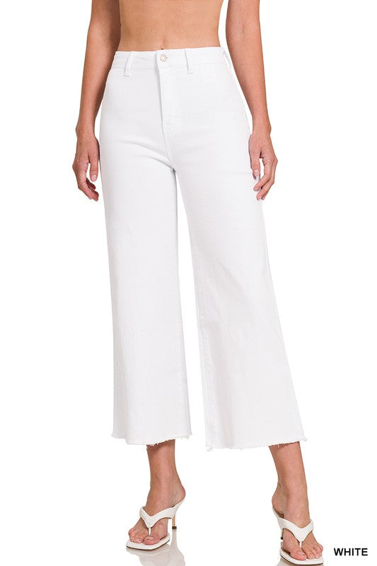 Zenana Acid Washed High Waist Pants