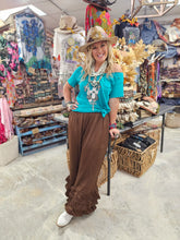 Load image into Gallery viewer, A Rare Bird - Chocolate Satin Genie Pant
