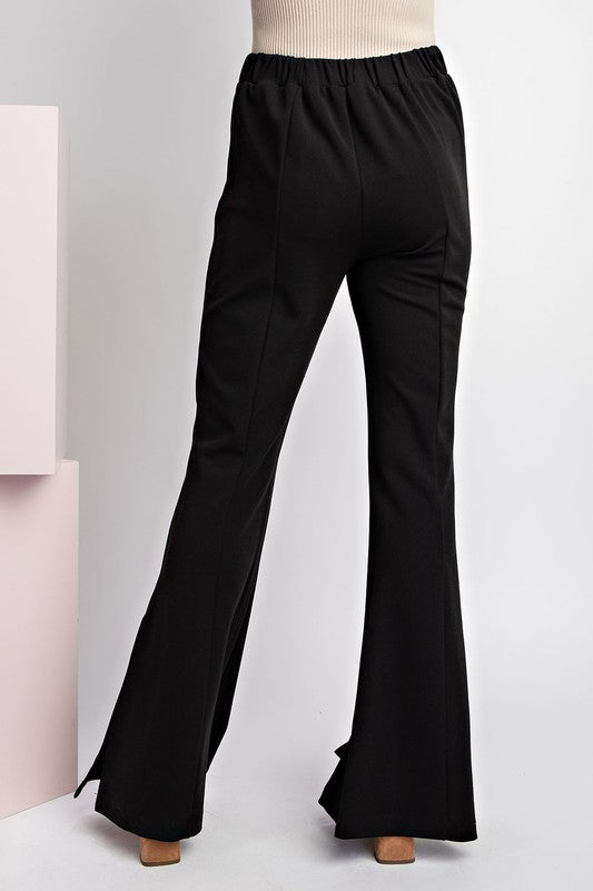 Solid Pants With Side Slit Detail by ee:some