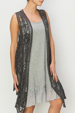 Load image into Gallery viewer, Origami - Crochet Vest with Lace Layer
