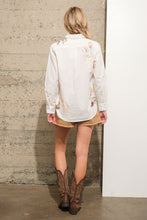 Load image into Gallery viewer, Blue B - Embroidered Western Cowgirl Linen Shirt Blouse
