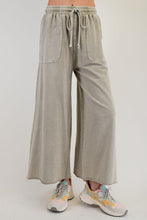 Load image into Gallery viewer, Plus Size-washed Terry Knit Wide Sweatpants
