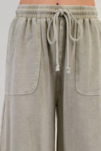 Load image into Gallery viewer, Plus Size-washed Terry Knit Wide Sweatpants
