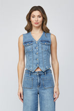Load image into Gallery viewer, Medium Dark Fitted Denim Vest
