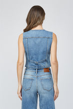 Load image into Gallery viewer, Medium Dark Fitted Denim Vest
