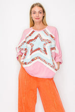 Load image into Gallery viewer, Star Patch Quilted Mineral Washed Top
