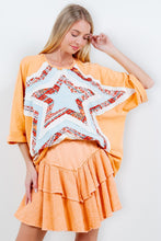 Load image into Gallery viewer, Star Patch Quilted Mineral Washed Top
