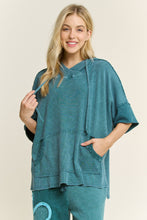 Load image into Gallery viewer, J. Her - Mineral wash Thermal Waffle Spring Hoodie
