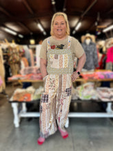 Load image into Gallery viewer, Bluevelvet - Patchwork Print Mix Overalls
