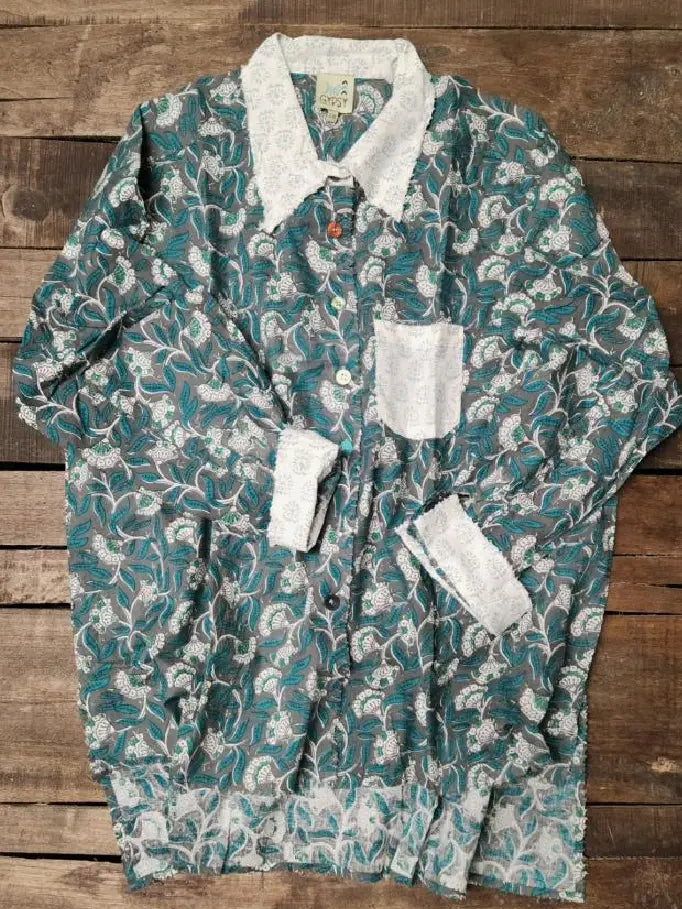 Jaded Gypsy - Star Dreamer Top - Charcoal Floral