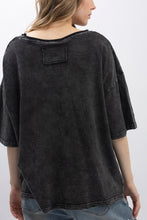 Load image into Gallery viewer, Embroidered Short Sleeve Washed Top
