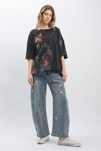 Load image into Gallery viewer, Embroidered Short Sleeve Washed Top
