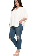 Load image into Gallery viewer, Zenana - Woven Airflow V-neck Puff Half Sleeve Top
