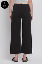 Load image into Gallery viewer, Vervet - Plus Size High Rise Black Crop Wide Leg Jeans
