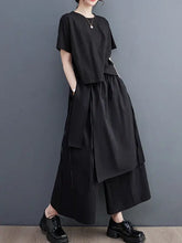 Load image into Gallery viewer, HCB - Ninth Pants Wide Leg Solid Color Split-Joint Casual Pants Bottoms

