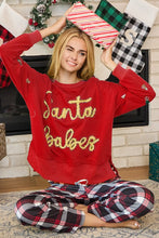 Load image into Gallery viewer, Holiday Sparkled Front Letter Sweatshirt
