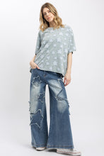 Load image into Gallery viewer, Little Star Patchwork Round Neck Top
