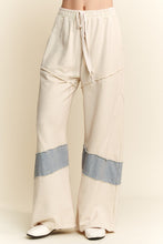 Load image into Gallery viewer, J. Her - Mineral Washed Denim Patched Wide Leg Pants
