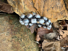 Load image into Gallery viewer, HC - Double Strands  Silver Pearls Bracelet
