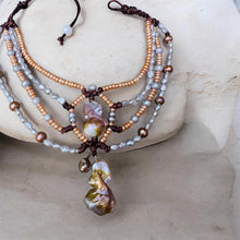 Load image into Gallery viewer, HC - Queen Crown Gold / Silver Pearls Chocker One Of The Kind
