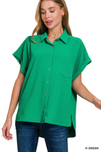 Load image into Gallery viewer, Zenana - Woven Airflow Button Down Shirts
