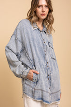 Load image into Gallery viewer, Bluevelvet -Washed Chambray Denim Button Down Shirt
