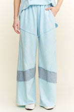 Load image into Gallery viewer, J. Her - Mineral Washed Denim Patched Wide Leg Pants
