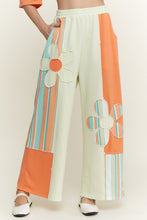 Load image into Gallery viewer, J. HER - Striped Flower Patched Washed Casual Pants
