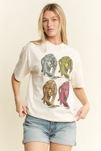 Load image into Gallery viewer, Jade By Jane - Front Cheetah Graphic Tee - Cream

