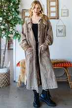 Load image into Gallery viewer, Oli &amp; Hali - Washed Studded Detail Patchwork Back Long Jacket
