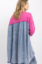 Load image into Gallery viewer, Washed Mix Media Bow Patch Pullover
