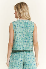 Load image into Gallery viewer, J. Her - Mineral washed Embroidered Flower Pattern Woven vest
