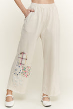 Load image into Gallery viewer, J. Her - Mineral washed Patched Flower Pants
