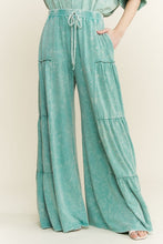 Load image into Gallery viewer, J. Her - Mineral Washed Tiered Wide Leg Pants
