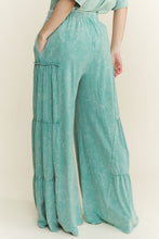 Load image into Gallery viewer, J. Her - Mineral Washed Tiered Wide Leg Pants
