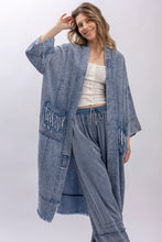 Load image into Gallery viewer, Blue Velvet - Star Patchwork Duster Jacket
