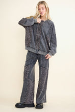 Load image into Gallery viewer, J. Her - Mineral Washed Leopard Animal Patchwork Pants
