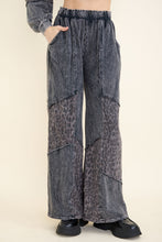 Load image into Gallery viewer, J. Her - Mineral Washed Leopard Animal Patchwork Pants
