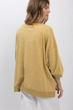 Load image into Gallery viewer, Bluevelvet - Boot Stitch Embroidery Crew Neck Top - Taupe
