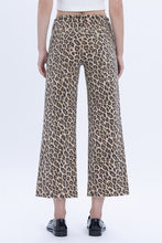 Load image into Gallery viewer, Vervet - High Rise Animal Print Crop Wide Leg Jeans
