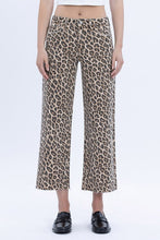 Load image into Gallery viewer, Vervet - High Rise Animal Print Crop Wide Leg Jeans
