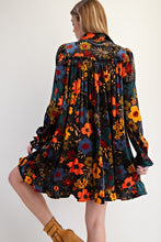 Load image into Gallery viewer, Floral Printed Velvet Dress
