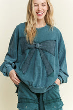 Load image into Gallery viewer, J. Her - I&#39;m A Gift For You Waffle Ribbon Bow Terry Top
