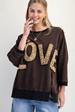 Load image into Gallery viewer, Love Patch Front Washed Terry Pullover

