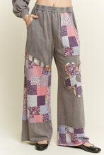 Load image into Gallery viewer, J. Her - Mineral Washed Boho Patch Daisy Lounge pants
