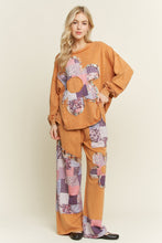 Load image into Gallery viewer, J. Her - Mineral Washed Boho Patch Daisy Lounge pants
