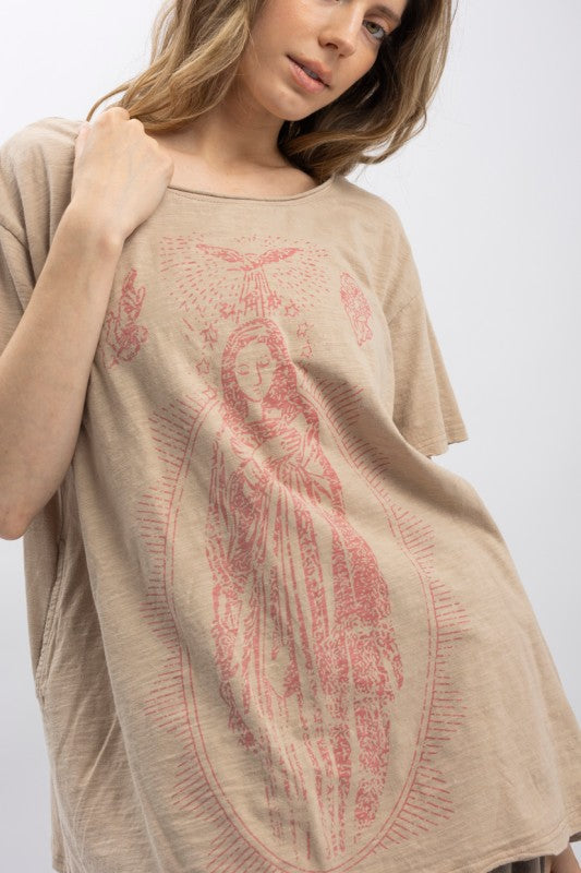 Prosperity Of Mary Washed Short Sleeve Top