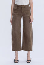 Load image into Gallery viewer, High Rise Front Welt Pocket Detail Barrel Jeans
