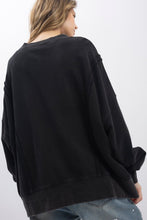 Load image into Gallery viewer, Peace And Star Patch Oversized Pullover
